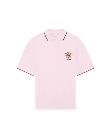 Drole De Monsieur DRÔLE DE MONSIEUR PIQUÉ SLOGAN ROSE POLO LIGHT PINK