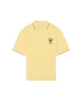 Drole De Monsieur DRÔLE DE MONSIEUR PIQUÉ SLOGAN ROSE LIGHT YELLOW