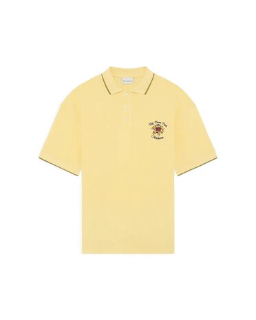 Drole De Monsieur DRÔLE DE MONSIEUR PIQUÉ SLOGAN ROSE LIGHT YELLOW