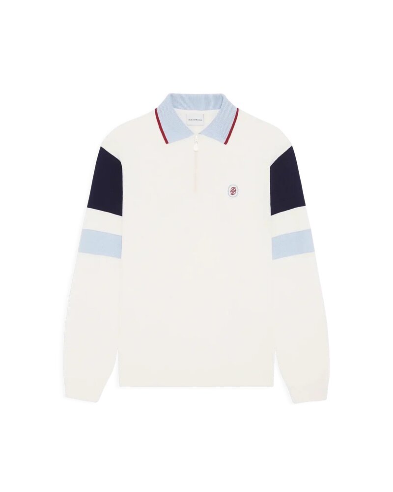 Drole De Monsieur DRÔLE DE MONSIEUR MIROIR LONGSLEEVE POLO OFF-WHITE