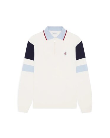 Drole De Monsieur DRÔLE DE MONSIEUR MIROIR LONGSLEEVE POLO OFF-WHITE