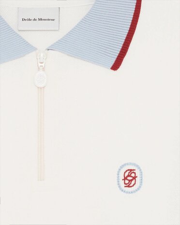 Drole De Monsieur DRÔLE DE MONSIEUR MIROIR LONGSLEEVE POLO OFF-WHITE