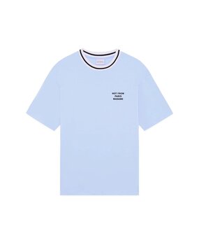 Drole De Monsieur DRÔLE DE MONSIEUR SLOGAN SPORT T-SHIRT LIGHT BLUE