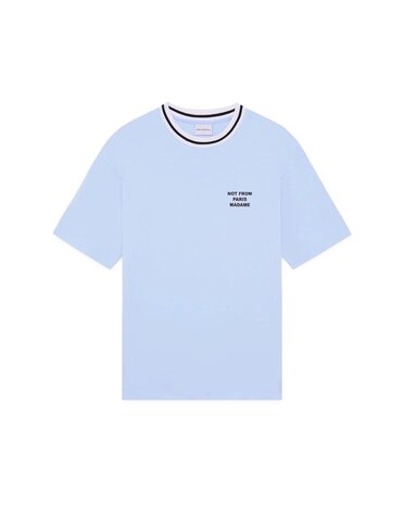 Drole De Monsieur DRÔLE DE MONSIEUR SLOGAN SPORT T-SHIRT LIGHT BLUE