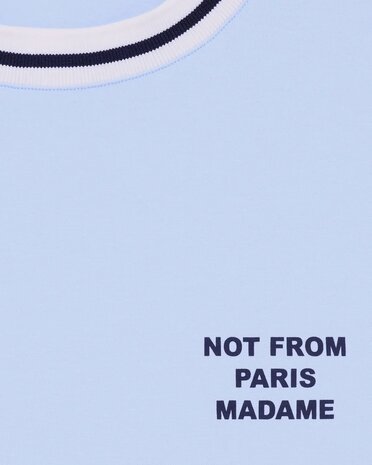 Drole De Monsieur DRÔLE DE MONSIEUR SLOGAN SPORT T-SHIRT LIGHT BLUE