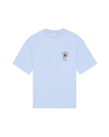 Drole De Monsieur DRÔLE DE MONSIEUR SLOGAN ROSE T-SHIRT LIGHT BLUE Drole De Monsieur DRÔLE DE MONSIEUR SLOGAN ROSE T-SHIRT LIGHT BLUE