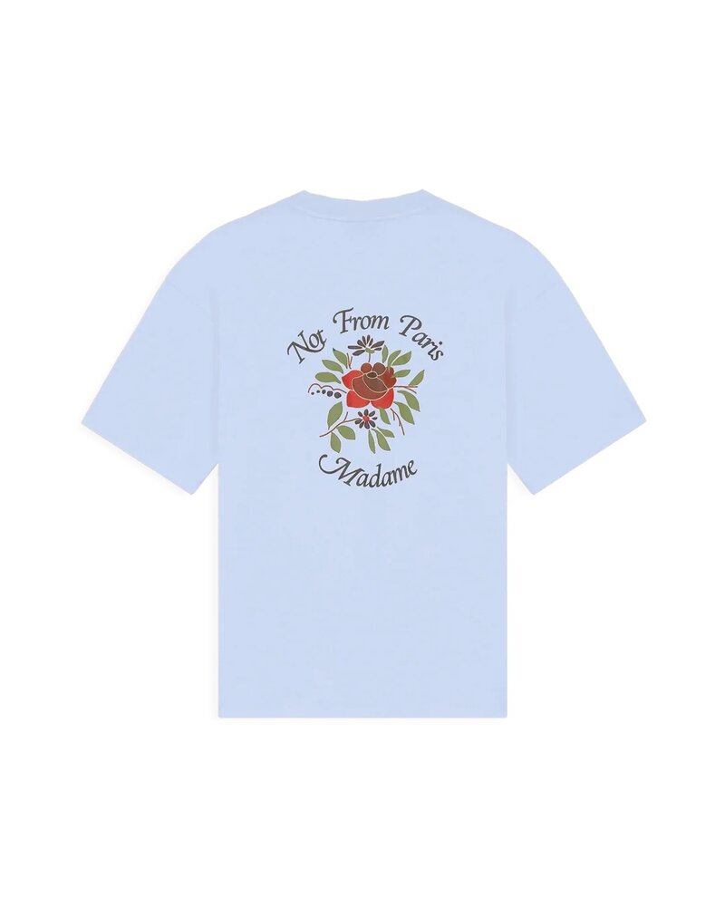 Drole De Monsieur DRÔLE DE MONSIEUR SLOGAN ROSE T-SHIRT LIGHT BLUE Drole De Monsieur DRÔLE DE MONSIEUR SLOGAN ROSE T-SHIRT LIGHT BLUE