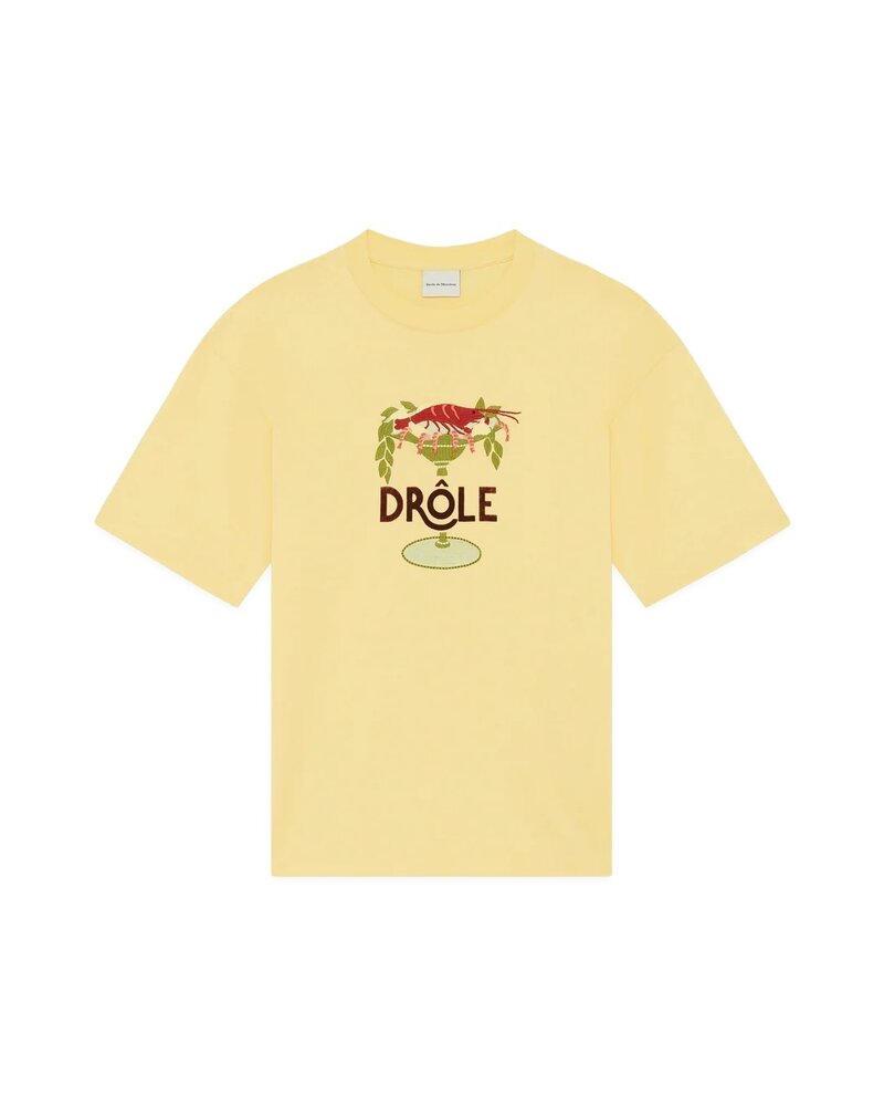 Drole De Monsieur DRÔLE DE MONSIEUR LOBSTER CUP T-SHIRT LIGHT YELLOW Drole De Monsieur DRÔLE DE MONSIEUR LOBSTER CUP T-SHIRT LIGHT YELLOW