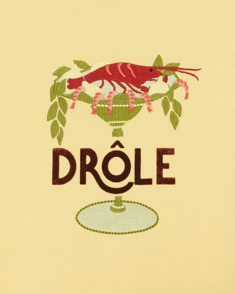 Drole De Monsieur DRÔLE DE MONSIEUR LOBSTER CUP T-SHIRT LIGHT YELLOW Drole De Monsieur DRÔLE DE MONSIEUR LOBSTER CUP T-SHIRT LIGHT YELLOW