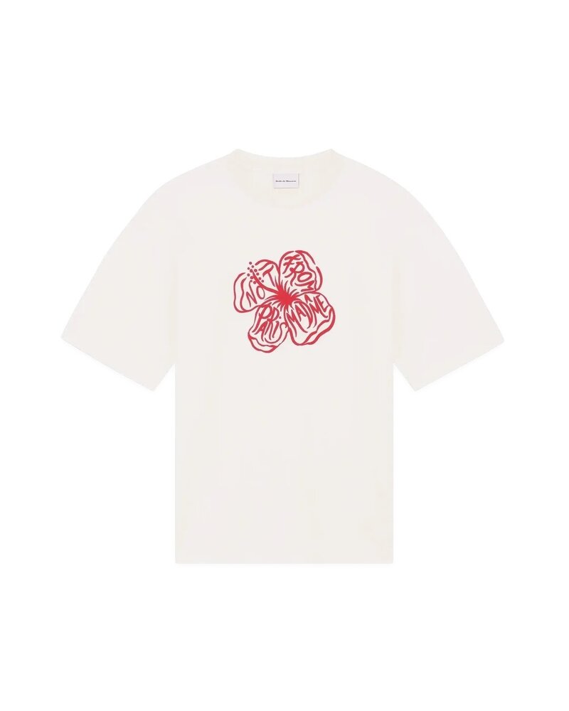 Drole De Monsieur DRÔLE DE MONSIEUR HIBISCUS T-SHIRT OFF-WHITE