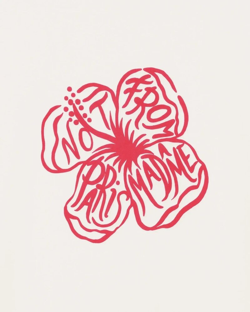 Drole De Monsieur DRÔLE DE MONSIEUR HIBISCUS T-SHIRT OFF-WHITE