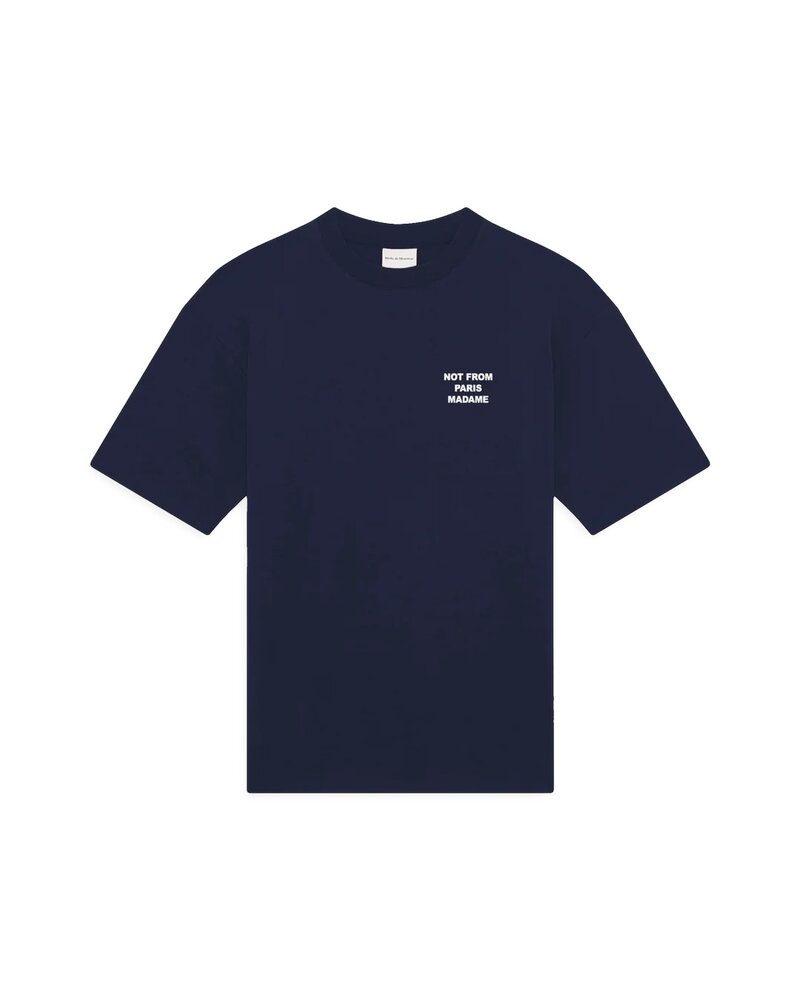 Drole De Monsieur DRÔLE DE MONSIEUR SLOGAN T-SHIRT NAVY Drole De Monsieur DRÔLE DE MONSIEUR SLOGAN T-SHIRT NAVY