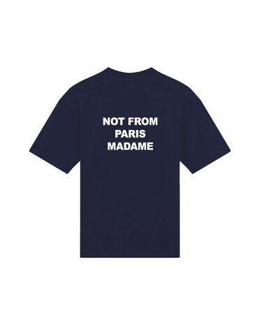 Drole De Monsieur DRÔLE DE MONSIEUR SLOGAN T-SHIRT NAVY Drole De Monsieur DRÔLE DE MONSIEUR SLOGAN T-SHIRT NAVY