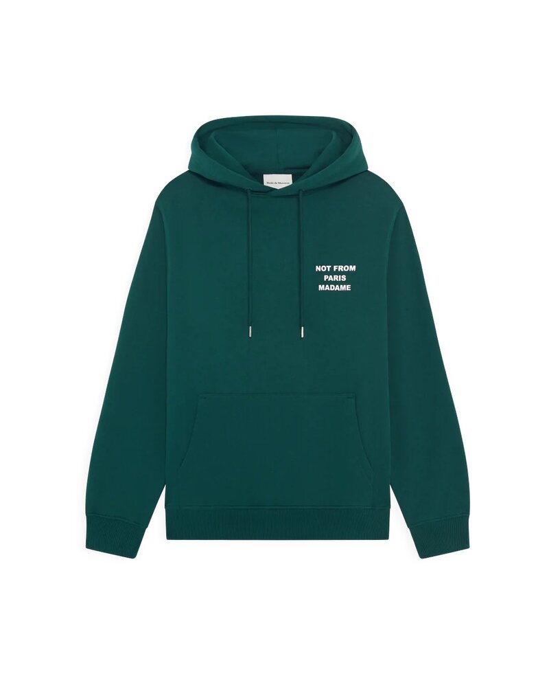 Drole De Monsieur DRÔLE DE MONSIEUR SLOGAN HOODIE DARK GREEN Drole De Monsieur DRÔLE DE MONSIEUR SLOGAN HOODIE DARK GREEN