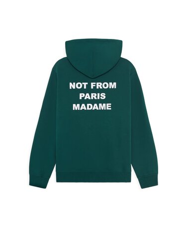 Drole De Monsieur DRÔLE DE MONSIEUR SLOGAN HOODIE DARK GREEN Drole De Monsieur DRÔLE DE MONSIEUR SLOGAN HOODIE DARK GREEN