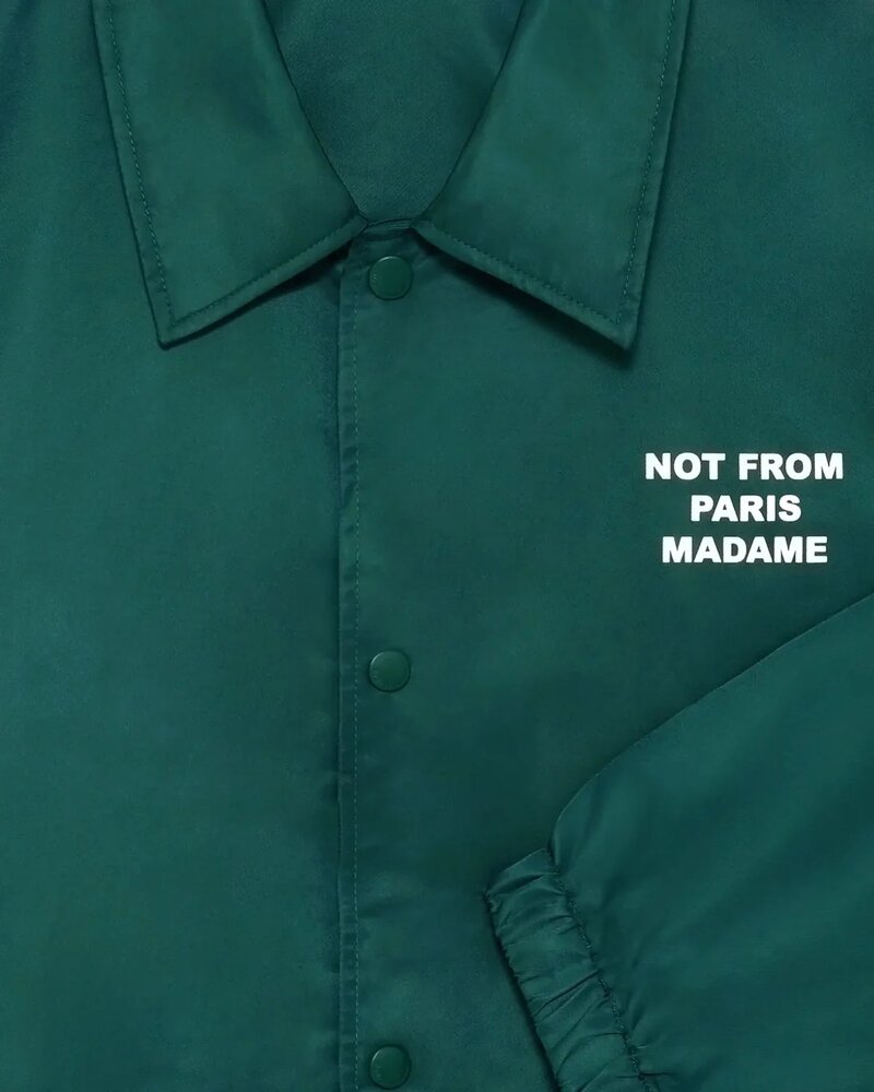 Drole De Monsieur DRÔLE DE MONSIEUR LA VESTE SLOGAN JACK DARK GREEN Drole De Monsieur DRÔLE DE MONSIEUR LA VESTE SLOGAN JACK DARK GREEN
