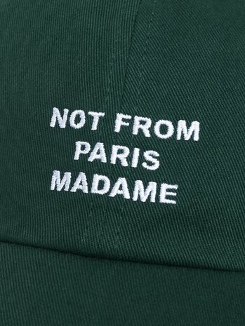 Drole De Monsieur DRÔLE DE MONSIEUR SLOGAN CAP DARK GREEN