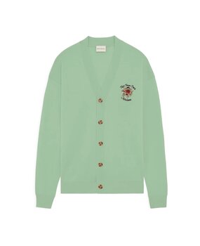Drole De Monsieur DRÔLE DE MONSIEUR SLOGAN ROSE CARDIGAN GREEN