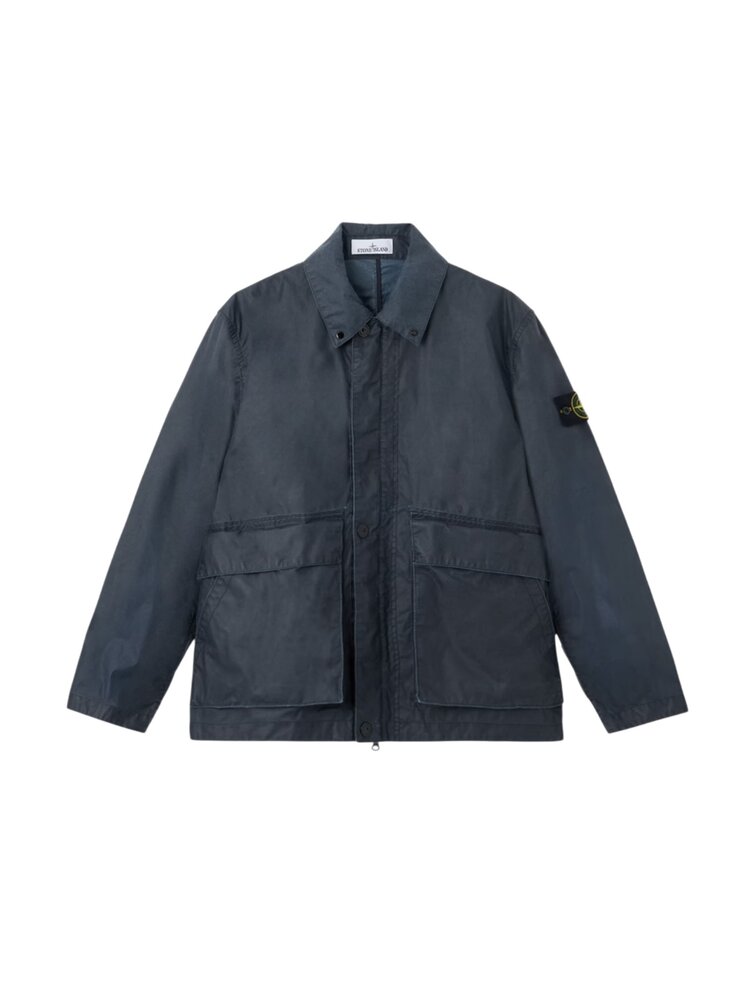 Stone Island STONE ISLAND WAXED PIGMENT COTTON TELA JACK NAVY