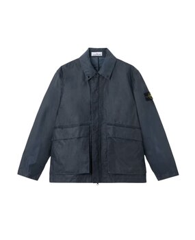 Stone Island STONE ISLAND WAXED PIGMENT COTTON TELA JACK NAVY