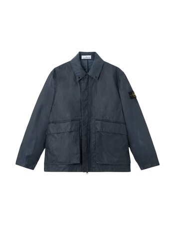 Stone Island STONE ISLAND WAXED PIGMENT COTTON TELA JACK NAVY
