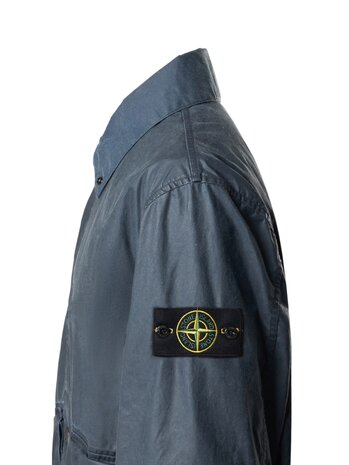 Stone Island STONE ISLAND WAXED PIGMENT COTTON TELA JACK NAVY