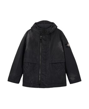 Stone Island STONE ISLAND DENSE NYLON-TC, HAND SPRAYED REFLECTIVE BLACK