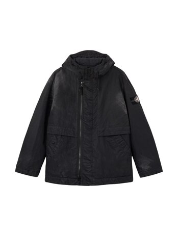 Stone Island STONE ISLAND DENSE NYLON-TC, HAND SPRAYED REFLECTIVE BLACK