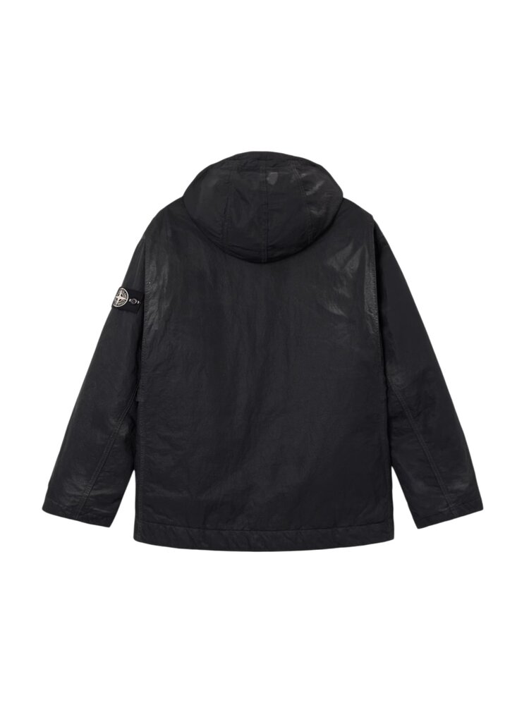 Stone Island STONE ISLAND DENSE NYLON-TC, HAND SPRAYED REFLECTIVE BLACK