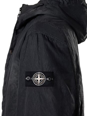 Stone Island STONE ISLAND DENSE NYLON-TC, HAND SPRAYED REFLECTIVE BLACK