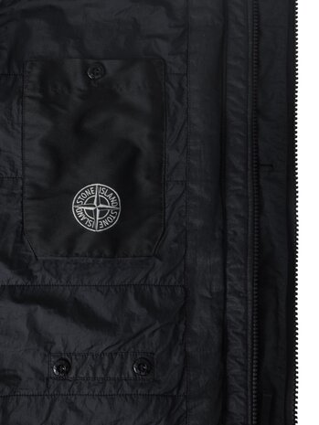 Stone Island STONE ISLAND DENSE NYLON-TC, HAND SPRAYED REFLECTIVE BLACK