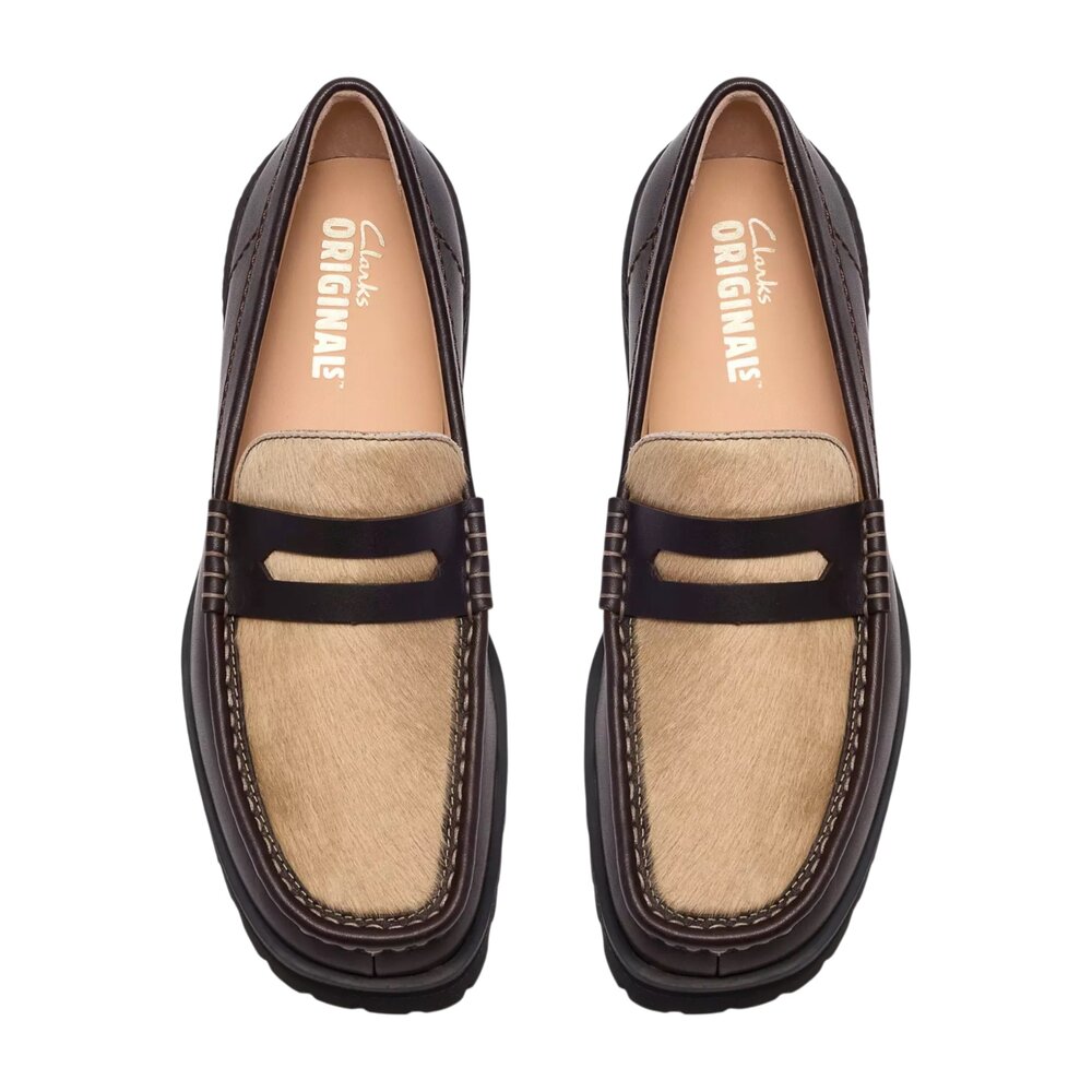 Clarks CLARKS YUKONER PENNY LOAFERS BROWN