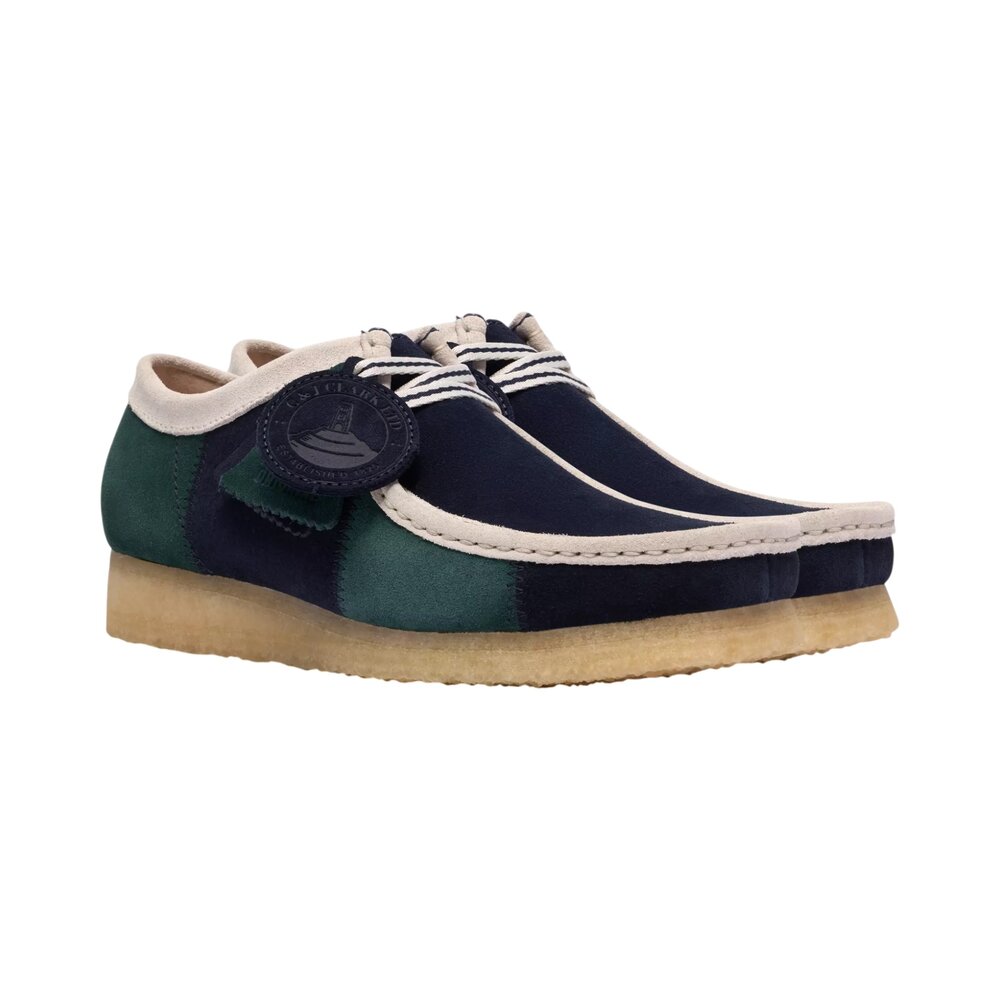 Clarks CLARKS WALLABEE SHOES BLUE/GREEN STRIPE