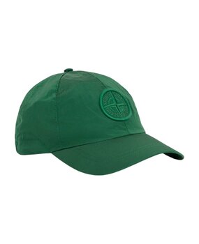Stone Island STONE ISLAND NYLON METAL BASEBALL CAP MALACHITE GREEN