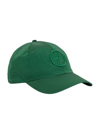 Stone Island STONE ISLAND NYLON METAL BASEBALL CAP MALACHITE GREEN