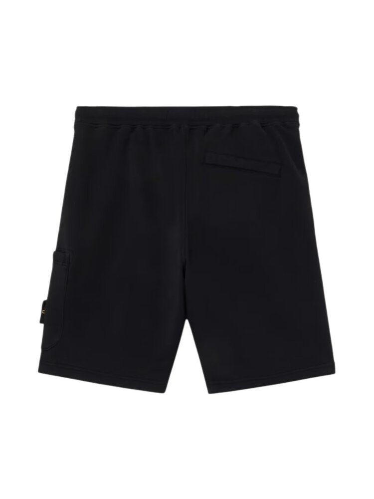 Stone Island STONE ISLAND ORGANIC COTTON FLEECE SHORTS BLACK