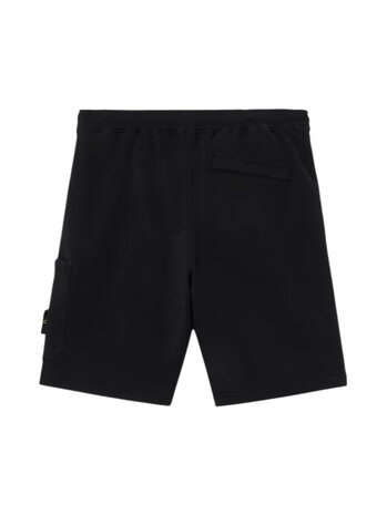 Stone Island STONE ISLAND ORGANIC COTTON FLEECE SHORTS BLACK