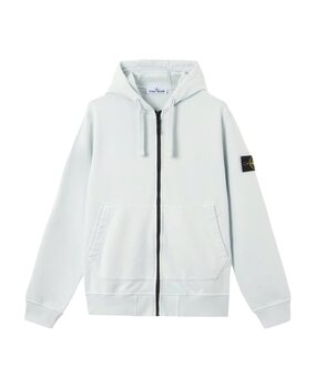 Stone Island STONE ISLAND ORGANIC COTTON FLEECE ZIPPED VEST SKY BLUE