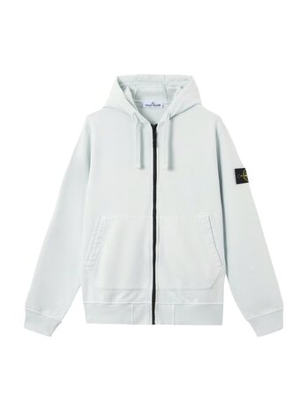 Stone Island STONE ISLAND ORGANIC COTTON FLEECE ZIPPED VEST SKY BLUE