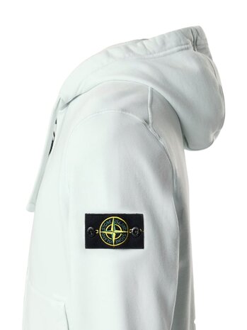 Stone Island STONE ISLAND ORGANIC COTTON FLEECE ZIPPED VEST SKY BLUE