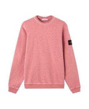 Stone Island STONE ISLAND MALFILÉ FLEECE 'OLD' EFFECT SWEATER OLEANDER PINK