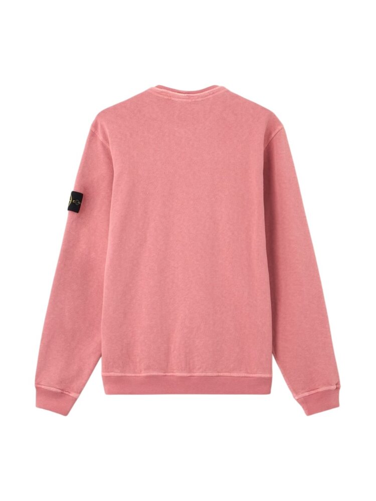 Stone Island STONE ISLAND MALFILÉ FLEECE 'OLD' EFFECT SWEATER OLEANDER PINK