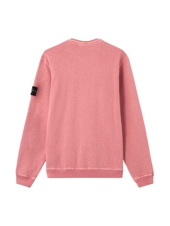 Stone Island STONE ISLAND MALFILÉ FLEECE 'OLD' EFFECT SWEATER OLEANDER PINK