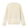 Stone Island STONE ISLAND MARINA RAW HAND COTTON + LINEN PULLOVER IVORY
