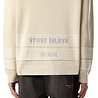 Stone Island STONE ISLAND MARINA RAW HAND COTTON + LINEN PULLOVER IVORY