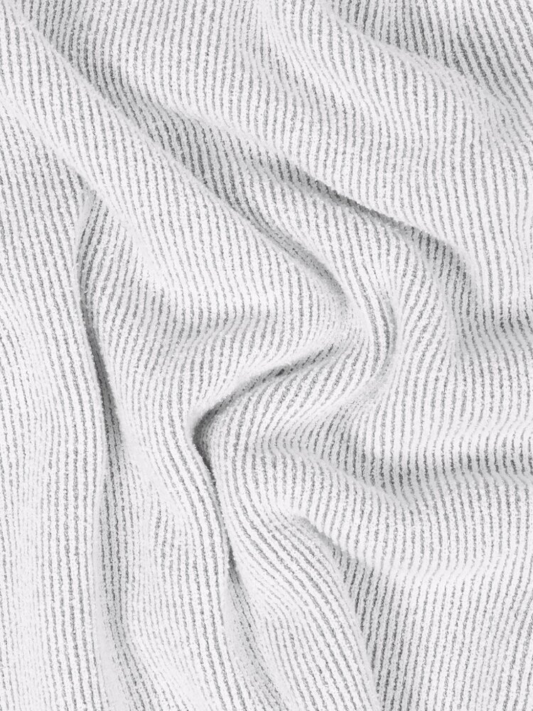 Stone Island STONE ISLAND PLATED RIB COTTON BOUCLÉ PULLOVER PEARL GREY