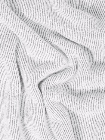 Stone Island STONE ISLAND PLATED RIB COTTON BOUCLÉ PULLOVER PEARL GREY