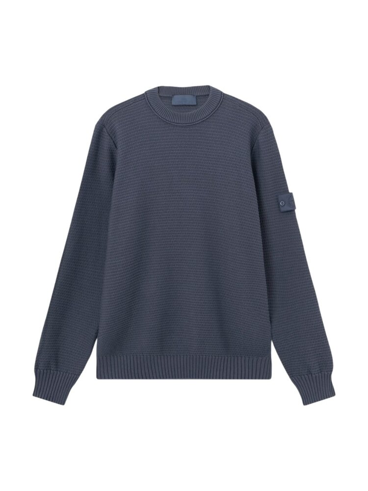 Stone Island STONE ISLAND GHOST PIECE COTTON CASHMERE PULLOVER SLATE BLUE