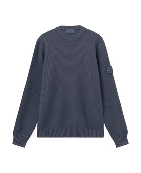 Stone Island STONE ISLAND GHOST PIECE COTTON CASHMERE PULLOVER SLATE BLUE