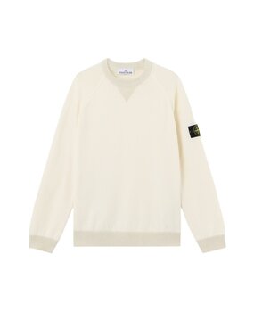Stone Island STONE ISLAND RAW HAND ORGANIC COTTON PULLOVER IVORY BEIGE